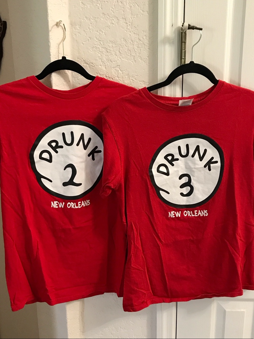 Red "Drunk 2 & 3 New Orleans Graphic Tee